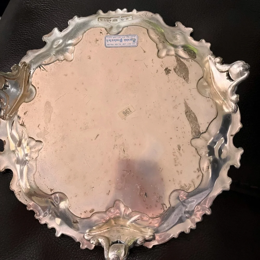 Silverplate Salver by Corbell & Co round tray